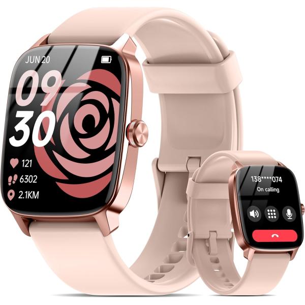 スマートウォッチ AIスマート対応モデル Bluetooth5.3 通話機能付き 1.85インチ大画...