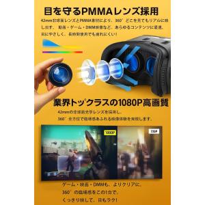 VRゴーグル スマホ用 ヘッドホン一体型 ステ...の詳細画像3