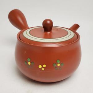 常滑焼 白山作 朱泥藻掛 急須 陶製茶こし 230cc Y52| 送料無料