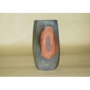 備前焼 四方筒花入（桟切)| おしゃれ ギフト プレゼント 陶器 陶磁器