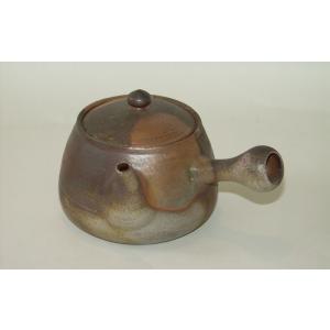 備前焼 宝瓶 摘み 土筆 作者 作窯 石田育男 bizen_chaki_20241012-1