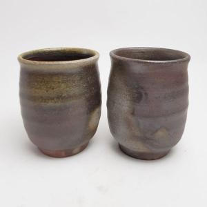 備前焼　湯呑　ぐい呑み　茶杯 備前焼 湯呑（中）（緋襷）160cc| 日本製 おしゃれ 湯呑み 湯のみ