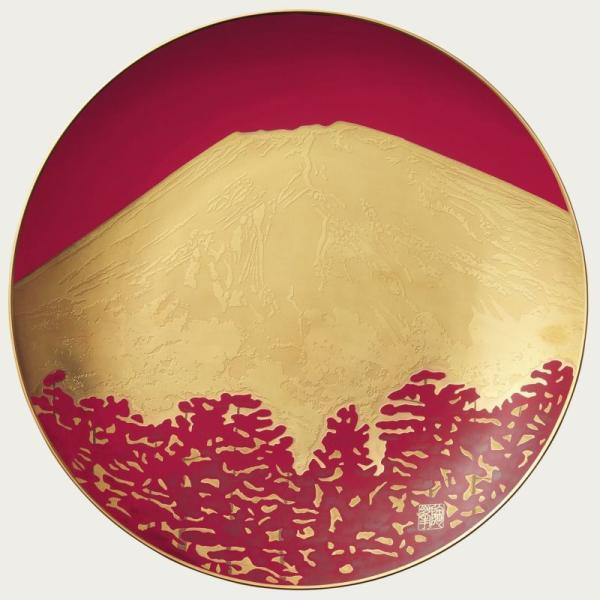 ノリタケ 45.5cm 額皿 赤富士 ボーンチャイナ| おしゃれ 富士山 日本製 noritake ...
