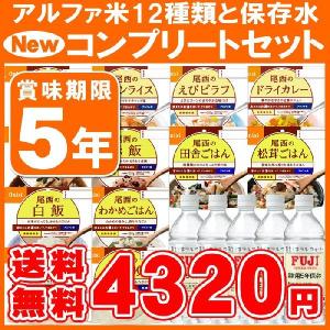 （予約商品：5月13日頃入荷予定）非常食 保存食 5年保存 アルファ米 保存水セット モリモリセットB