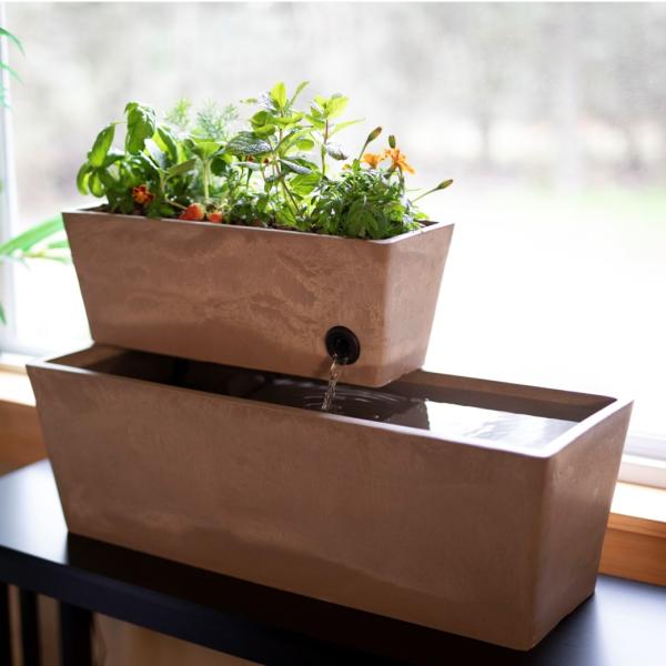 アクアポニックス キット おさかな畑 レクタングル 25L 屋内・屋外用 水耕栽培＆観賞魚