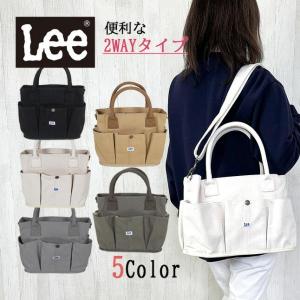 トートバッグ レディース 320-1181 Lee リー 2way コットン トート ショルダー 斜め掛け 手提げ バッグ 女子 学生 通勤 通学 買い物 旅行 おしゃれ おすすめ｜saifutokaban