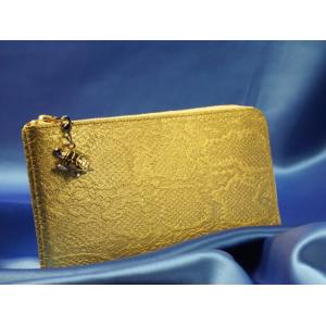 金運アップ・開運財布専門店　「財布屋」　日本の財布職人が作る開運の財布　金の錦蛇　極薄長財布レジさっ...