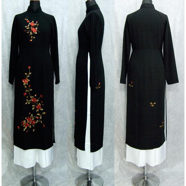 手刺繍の素晴らしさが差をつける高級アオザイ！！　SIZE S