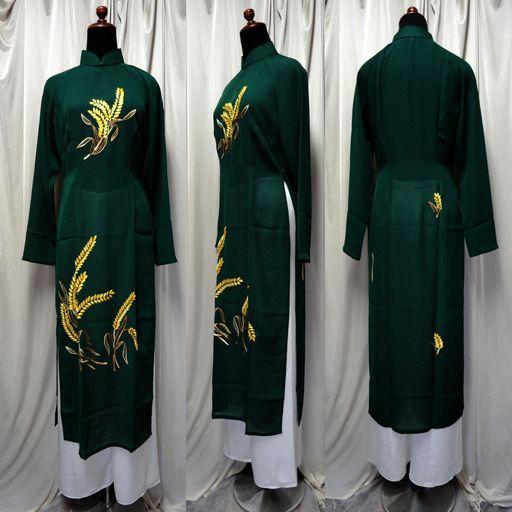 脚光を浴びる　手刺繍アオザイ!! 　SIZE M