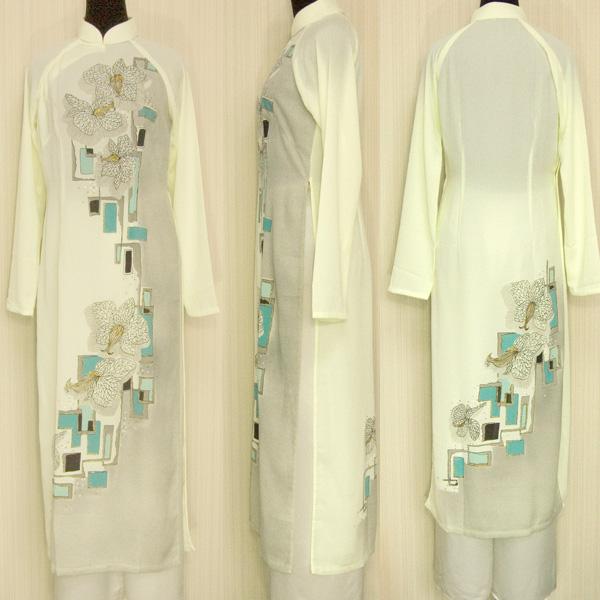 個性的なダイナミックペイント　アオザイ！！　　ＳＩＺＥ　Ｌ