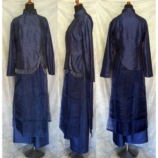 ドレッシーなドレス風高級アオザイ！！　SIZE L