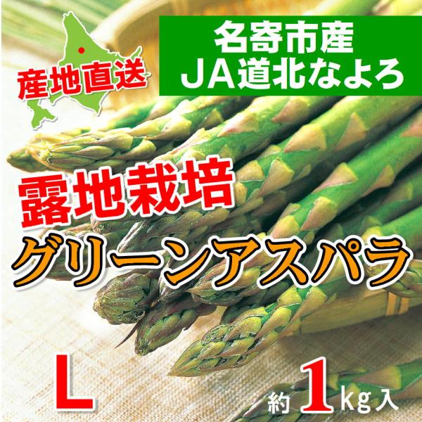 C-3 名寄市産：JA道北なよろ 露地栽培グリーンアスパラLサイズ・約1kg入・1箱 北海道産地直送