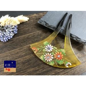 簪 バチ型 #9218004 扇型 留袖 訪問着 結婚式 婚礼 成人式 蒔絵 べっ甲