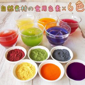 ナチュラルカラーパウダー6色セット　透明袋　粉末食用色素