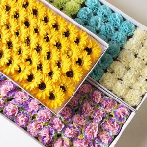ソープフラワー ヘッド ひまわり 芍薬 牡丹 ガーベラ 材料 花材 アレンジメント 造花 装飾