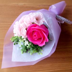 ソープフラワー ミニブーケ1個 (ローズ 花束...の詳細画像2