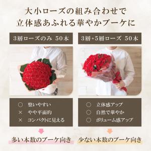 お好きな本数で選べる 大輪ローズの花束 ソープ...の詳細画像2