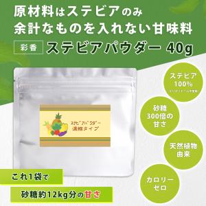 ステビアパウダー 40g ステビア 甘味料 天...の詳細画像1
