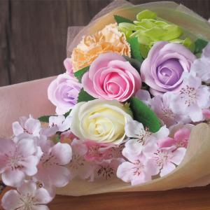 母の日 ギフト ソープフラワー 桜 花束 ブー...の詳細画像1