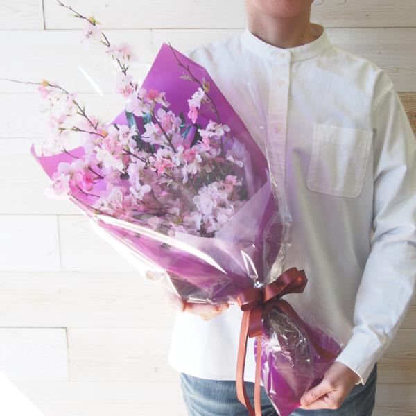 ほんのり香る 桜の花束 1個 満開 桜の香り 誕生日 記念日 ブーケ フレグランス  アーティフィシ...