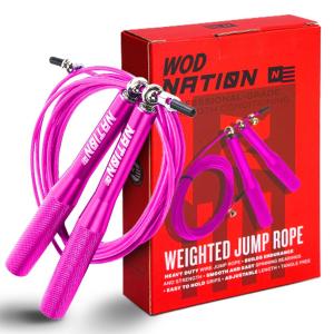 WOD Nation 加重縄跳び 男女兼用 1ポンド 調節可能 フィットネス用縄跳び フィットネス用縄跳び フィットネス用縄跳び クロスフィット縄跳び