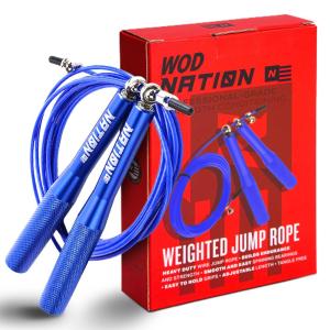 WOD Nation 加重縄跳び 男女兼用 1ポンド 調節可能 フィットネス用縄跳び フィットネス用縄跳び フィットネス用縄跳び クロスフィット縄跳び