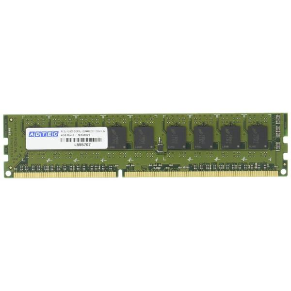 PC用メモリ 4枚組 パソコン・周辺機器 アドテック DDR3L-1600 UDIMM ECC 4G...