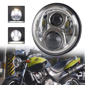 MOVOTOR CB400SFヘッドライト7インチ ホンダバイクに装着LEDヘッドランプ Hi/Loビーム クローム 1個｜saikou2021