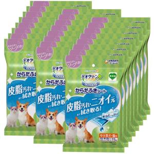 デオクリーン からだふきシート 中型犬 香り付き 15枚×24個セット｜saikou2021
