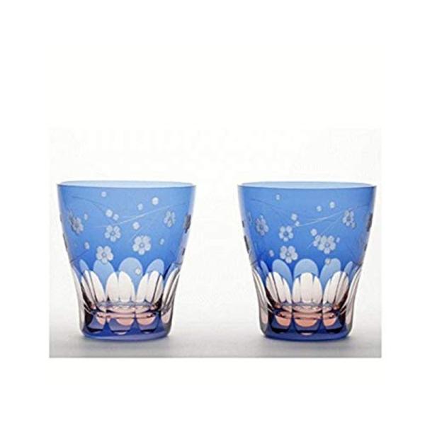 江戸切子 桜文様 ミニオールド ペア 伝統工芸品 ペアーグラス 高級グラス 日本製 ラッピング無料