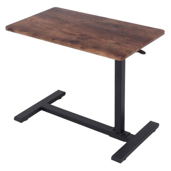 サイドテーブル ブラウン 不二貿易 昇降式テーブル ソファテーブル 幅70×奥行40×高さ55cm~...