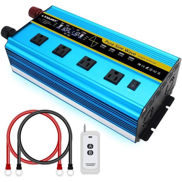 IpowerBingo インバーター 正弦波 12V 2000W 最大 4000W リモコン機能付き...