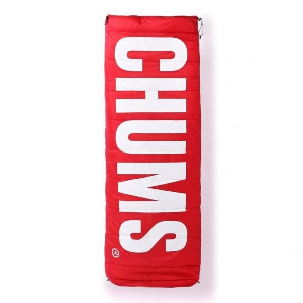 チャムス (CHUMS) スリーピングバッグ 寝袋 チャムスロゴ 5度 レッド H182×W76cm...
