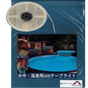 水中・温泉用富士メディシィエ LEDテープライト 防水 水没可 本体クリアタイプ ケーブル5m付 屋外照明 水中照明 プール照明 温泉照明｜saikou2021