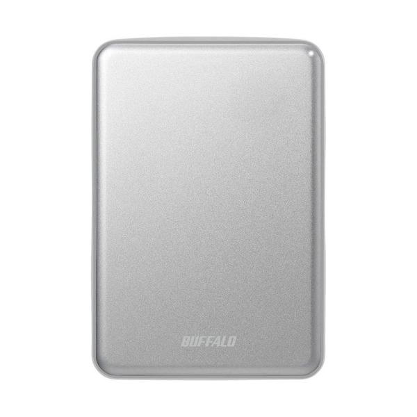 BUFFALO USB3.1(Gen.1)対応 アルミ素材&amp;薄型ポータブルHDD 2TB シルバー ...