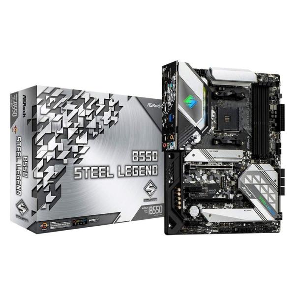 ASRock AMD Ryzen 5000シリーズ(Soket AM4)対応 B550チップセット搭...