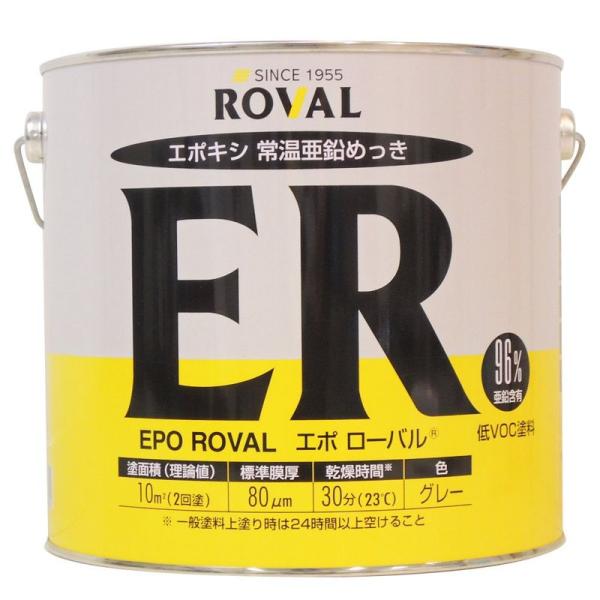 塗料缶・ペンキ ROVAL エポキシ常温亜鉛メッキ エポ ローバル ER-5KG 5kg
