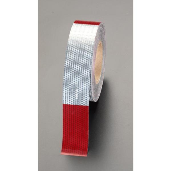 50mmx45m 警告反射テープ(赤/白) EA983G-40
