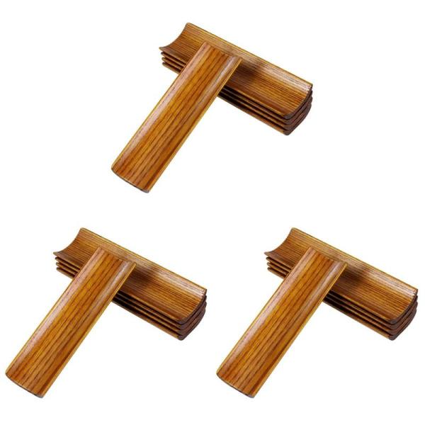 Lurrose おしぼりトレイ 15枚セット おしぼり置き 箸置き 木製 小物置き 小物収納トレイ ...