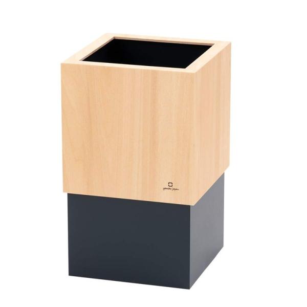 フタなしゴミ箱 紺色 家庭用品 W CUBE ダストボックス DUSTBOX YK06-012Db