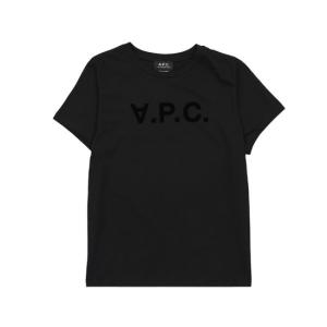 アーペーセー A.P.C. Tシャツ 半袖 レディース クルーネック VPC ブラック サイズL｜sail-brand