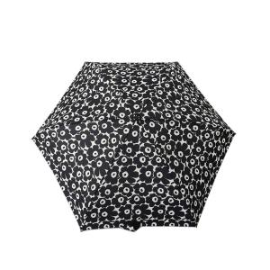 マリメッコ marimekko 折り畳み傘 ナノウニッコ MINI MANUAL UMBRELLA 折りたたみ傘 ブラック ホワイト｜sail-brand