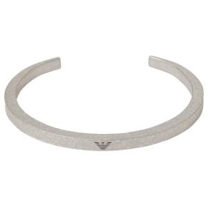 エンポリオアルマーニ EMPORIO ARMANI バングル メンズ アクセサリー SILVER TONE STAINLESS STEEL CUFF EGS3039040 シルバー｜sail-brand