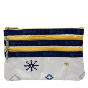 並行輸入品 レスポートサック LeSportsac 3ZIP ポーチ 7158 E951 フェアアイルアイボリーエンブロイダリー 刺繍 爆買