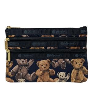 レスポートサック ポーチ 3-ZIP COSMETIC 7158 U300 BEAR PARTY ベアパーティ ジップポーチ｜sail-brand