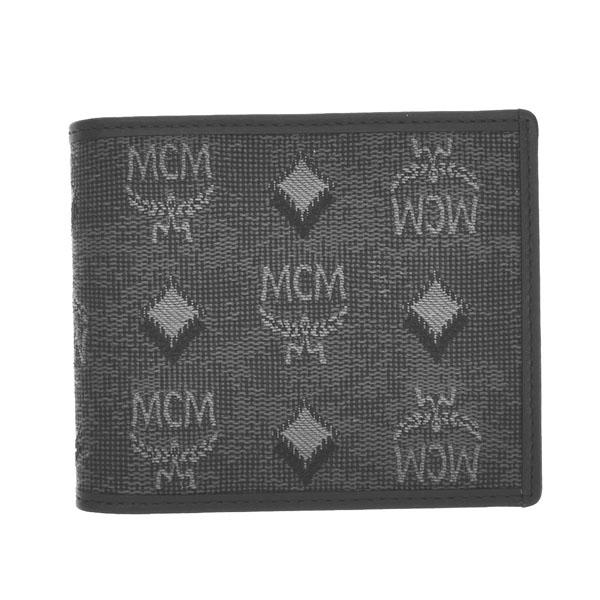 MCM エムシーエム 財布 二つ折り 札入れ MXSCATA01 ダークグレー