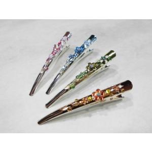 送料無料 ヘアクリップ フラワーモチーフクリッ...の詳細画像1