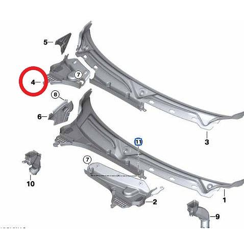 BMW MINI カウルカバー 右側 純正 F55 F56 F57 51717305494 カウルカ...