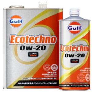 【4L×6缶セット】ガルフ(Gulf) 100%化学合成 エンジンオイル ガルフ エコテクノ 0W-...