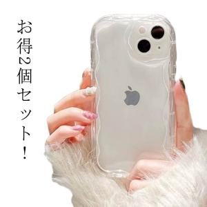 iPhoneケース 韓国 うねうね クリア iphone15pro iphone15 ベージュ iphone15 max plus クリア シリコン｜saisaisai